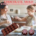 thumbnail image 1 of Fiudx Liquidación de ofertas flash Bandeja para hornear con forma de flor de chocolate y 15 rejillas para hacer pasteles, 1 of 7