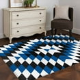 thumbnail image 4 of Aztec Southwest Washable Area Rugs 3'x5', Vintage Abstract Blue Black Geometric Rustic Low Pile Throw Living Room Rug Non-Slip Sturdy Edge Binding Carpet for Indoor Entryway Bedside Kitchen, 4 of 9