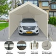 thumbnail image 2 of 12x20 Heavy Duty Portable Carport Shelter for Vehicles, Outdoor Equipment Storage, All-Weather Protection Garage Tent with Easy Setup White, 2 of 5