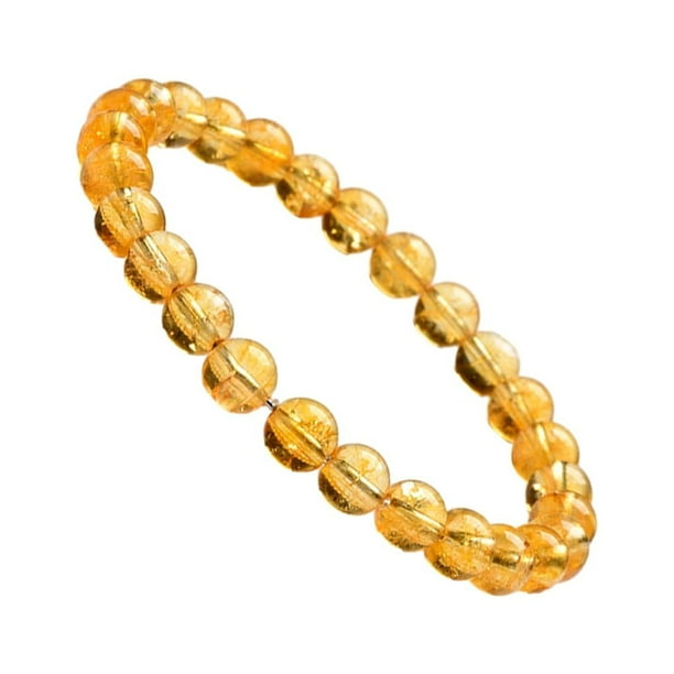 Sonducket de cristal de citrino amarillo Pulseras de de cuentas de citrino unisex de moda y duraderas Ropa, zapatos y accesorios Miscelánea amarillo 6mm