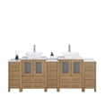 thumbnail image 6 of Vanity Art 84" Double Sink Freestanding Bathroom Vanity Set with Engineered Marble Top and Mirror, 6 of 9