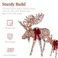 thumbnail image 4 of Best Choice Products 5ft 2-Piece Moose Family Lighted Christmas Yard Decor Set w/ 370 LED Lights, Zip Ties - Rattan, 4 of 7