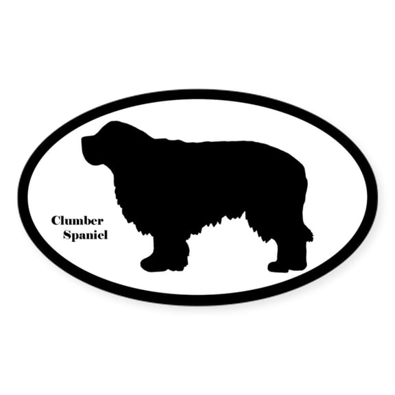 CafePress - Clumber Spaniel Silhouette Sticker - Sticker (Oval)