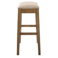 thumbnail image 4 of Home Square 30" Saddle Wood Bar Height Stool in Cream - Set of 3, 4 of 4