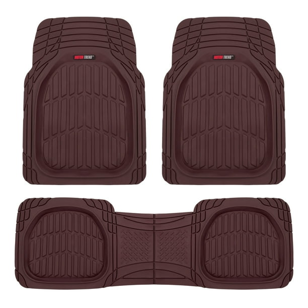 Motor Trend FlexTough Car Floor Mats Contour Liners Heavy Duty Deep Dish Rubber Mats for Car