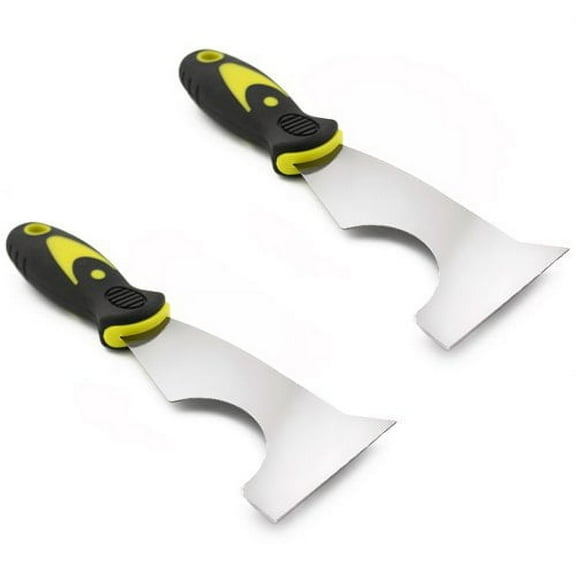 Wideskall 2-Packs 3" inch 5-in-1 Metal Flex Painter Tool with Rubble Handle