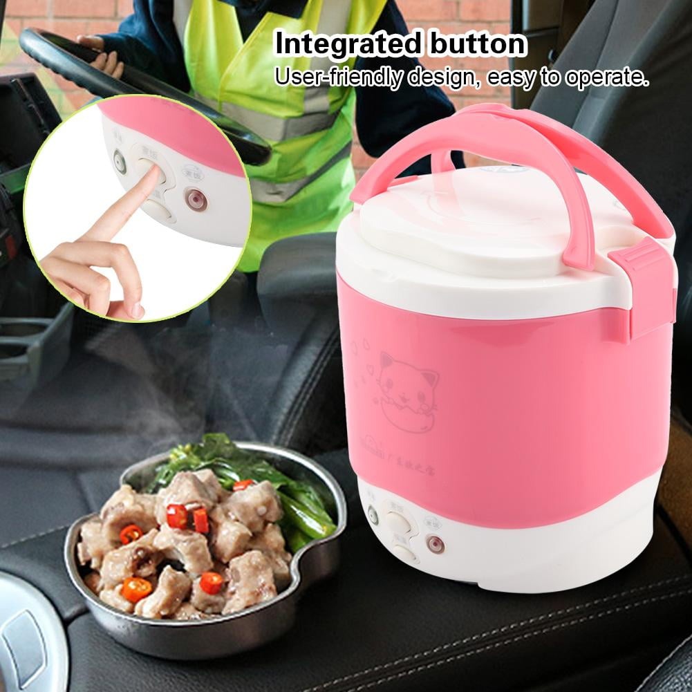 LYUMO 1L Electric Rice Cooker Car Food Steamer Portable Mini Rice