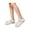 White, variant on VeFlora Girls Dress Shoes, Glitter Princess Shoe, Flower Mary Jane Low Heels, Party Wedding Prom Footwear for Toddler Kids(Silver/4-4.5 Years Little Child)