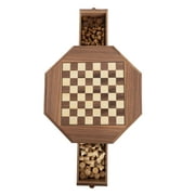 Trademark Games Octagonal Chess and Checkers Set