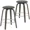 Dark Walnut/Brown, variant on LeisureMod Pelya Modern Leather Swivel Round Counter Stool with Wood Legs and Chrome Footrest – Stylish Bar Stool for Kitchen Island or Dining Area Set of 2