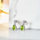 thumbnail image 2 of Pendientes Clásicos de Oro Blanco de 18 K JeenMata con Peridoto 2,5 Quilates para Mujer, 2 of 6