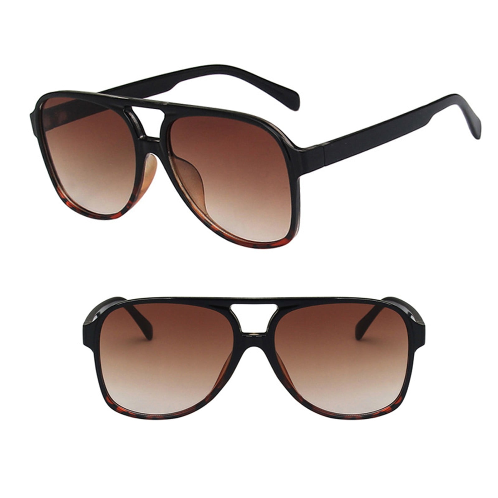 Women\'s Classic Round Retro Vintage Shades Large Plastic Frame (Brown) Classic Round Sunglasses For Women Men Vintage Shades Large  main image 2