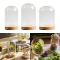 thumbnail image 2 of SIEYIO Pack of 2 Mini Glass Cloche Display Stand with Cork Base for Home Decors Project, 2 of 14