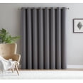 thumbnail image 1 of Nicole Premium Solid Thermal Insulated Draperies - Blackout Window Grommet Curtain Panel with Tiebacks (Single Panel 54" W x 96" L, Light Grey), 1 of 3