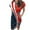 Navy dresses for women 2023, variant on Wycnly Dresses for Women Independence Day Fashion Pocket Wrap Patriotic Dresses with Belt Crewneck Short Sleeve US Flag Print Summer Midi Formal Dress Dark Blue s