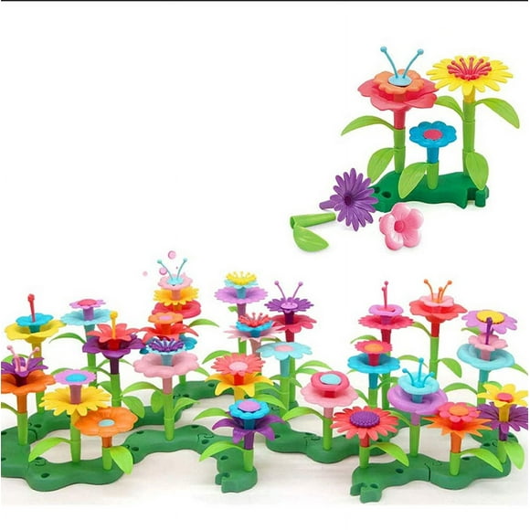 Flower Garden Building Toys for Girls, 148 Pieces DIY Bouquets Sets for 3 4 5 6 Year Old Girls, Creative and Artistic Building Blocks Toys for Children