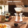 thumbnail image 3 of Tzdxfgl Coffee Pod Holders Basket with Wood Lid, Large Capacity K Cup Holder for Counter, Black Pot, 3 of 9