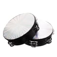 thumbnail image 1 of CIMAXIC Tambourin de Mariage 2 Pcs Double Rangée Instrument de Percussion Réfléchissant pour Fête Danse Performance Tambourin de Mariage, 8.46"X8.46"X2.17 Pouces, 1 of 5