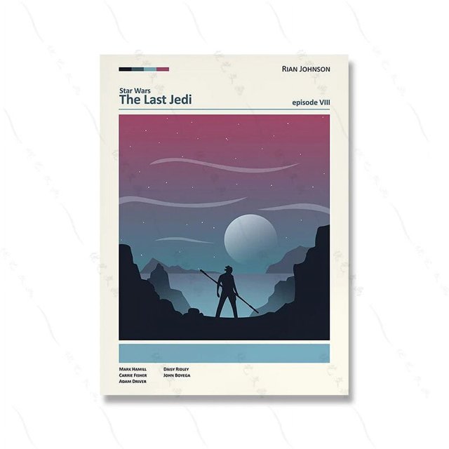 Pintura en lienzo de paisaje abstracto de estrella y planeta Retro, póster de película minimalista de Wars, impresión de cueva, pintura moderna con láser, decoración del hogar para habitación