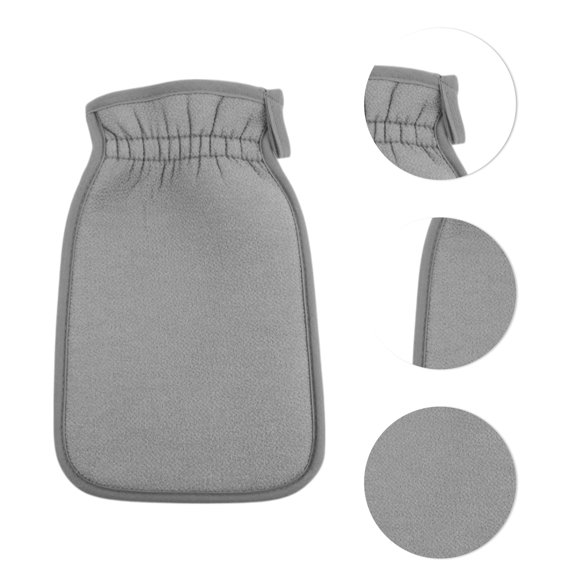 Unique Bargains Gloves Bath Towel for Shower Room 14x24cm 1 Pc Deep Gray