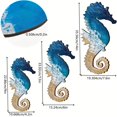 thumbnail image 3 of Wooden Wall Decor Summer Beach Seahorse Decorations, Handcrafted Natural Wood Wall Art for Home, Office, Living Room, Nautical Coastal Themed Decoration, 3 of 6