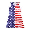 thumbnail image 3 of Benylion Girls 4th of July Dresses Independence Day Dresses American Flag Sleeveless Patriotic Dresses for 7-8 Years, 3 of 6