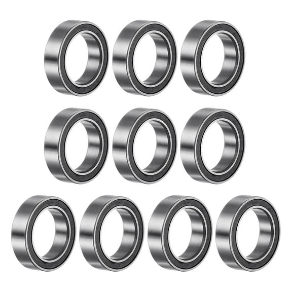 Uxcell 6700-2RS Deep Groove Ball Bearings, Chrome Steel Double Rubber Sealed Bearing 10mm x 15mm x 4mm, 10 Pack