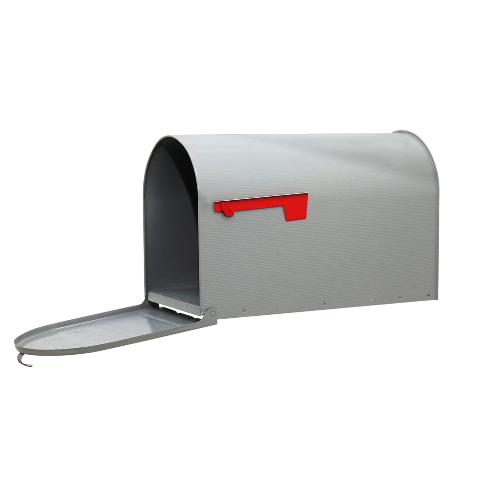Home Improvement Post Mount Mailbox Gray Extra Large Jumbo Mail Box