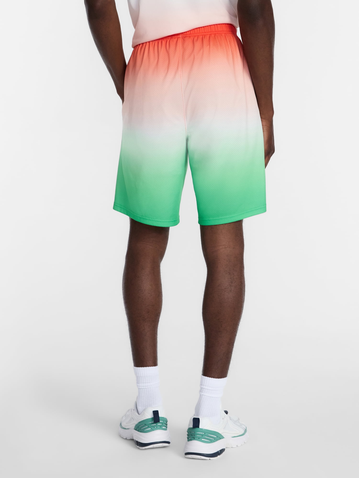 Athletic Works Men's and Big Men's Ombre Mesh Shorts, 7" Inseam, Sizes XS-5XL