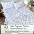 thumbnail image 4 of RUVANTI 100% Organic Cotton Sheets - California king Sheet Sets - 4 Piece Percale Weave Bedding, Crisp, Cooling & Breathable, Soft & Durable, 16" Deep Pocket, Hotel Quality Sábanas - Daisy Bud, 4 of 9