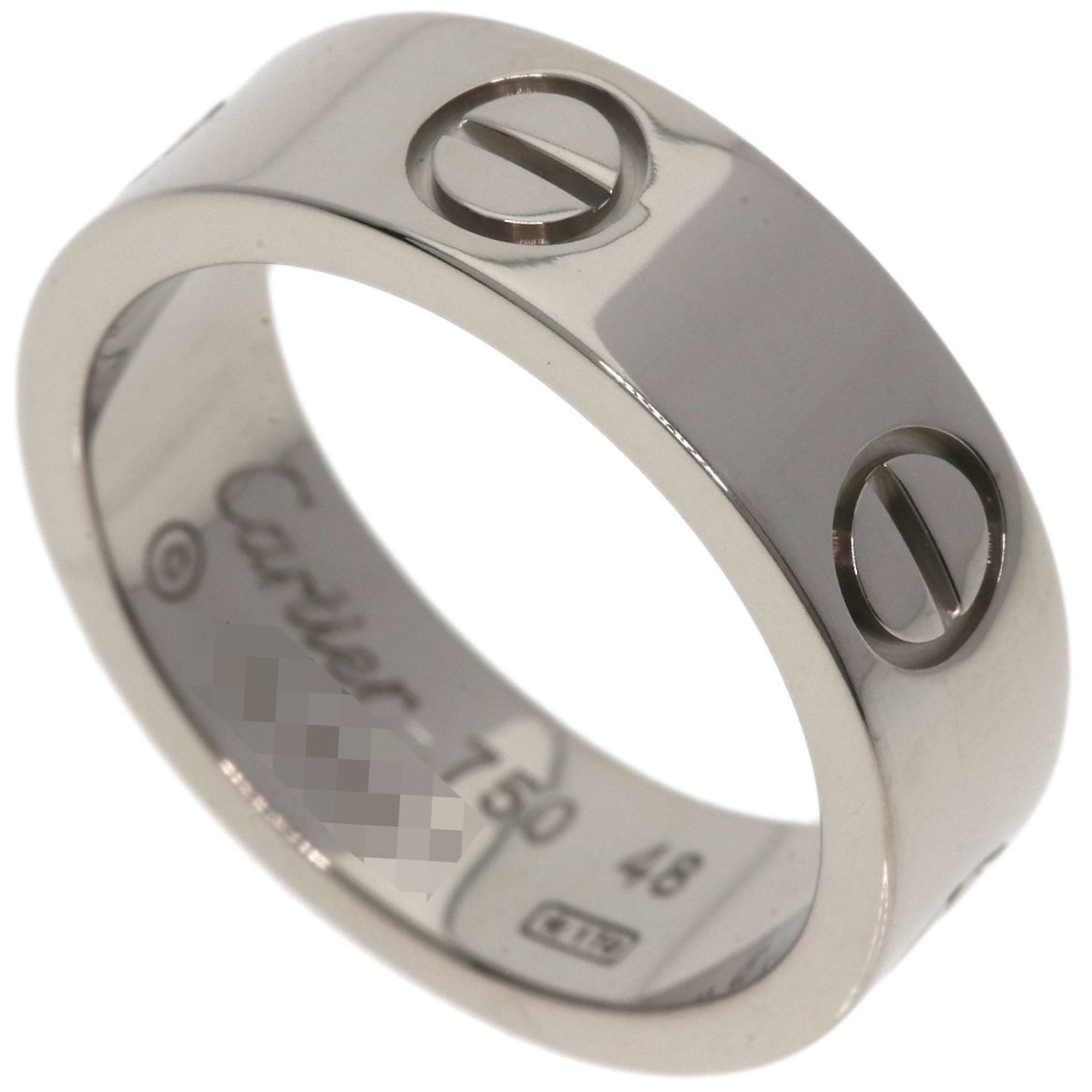 Pre-Owned Cartier Love Ring #48 18K White Gold Women's CARTIER (Good)