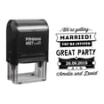 thumbnail image 1 of Printtoo Personalized Black Self Inking Getting Married Wedding Favor Stamp Custom Rubber Stamper-60 x 40 mm, 1 of 6