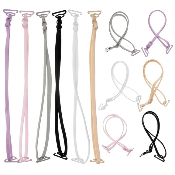 6 Pairs Adjustable Bra Strap Holders Replacement Shoulder Strap Non-slip Bra Strap