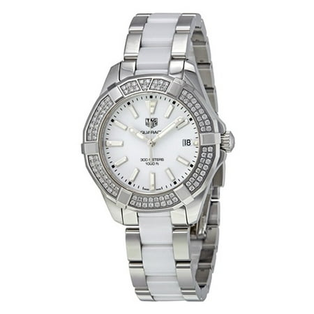 TAG Heuer Women's Steel Bracelet & Case Quartz White Dial Analog Watch WAY131F.BA0914