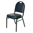 thumbnail image 3 of Hampden Furnishings Celia Collection Vinyl Banquet Chair, Dark Blue, Pack of 2, 3 of 4