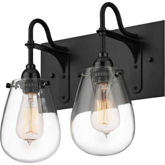 Sonneman 4287 Chelsea 12-Inch Wide 2 Light Bathroom Vanity Light - Black