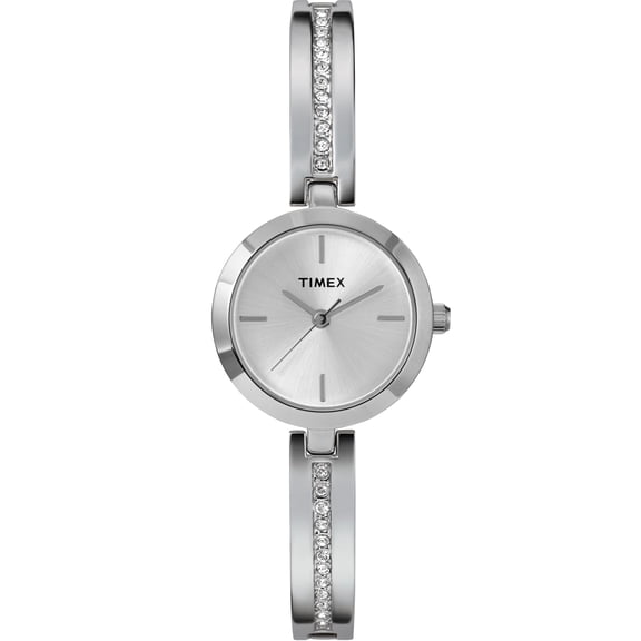 Timex Women's Main Street 25mm Watch - Silver-Tone Bracelet Silver Dial Silver-Tone Case