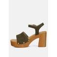 thumbnail image 3 of Daniela Genuine Suede Leather High Block Sandals, 3 of 7