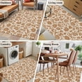 thumbnail image 5 of Area Rug for Living Room, Brown Floral Non-Slip Indoor Large Carpet for Bedroom/Dining Room, Vintage Rustic Flowers Botanical Spring Washable Low-Profile Rectangle Floor Runner Rugs - 4 x 6 Ft, 5 of 7