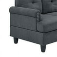 thumbnail image 6 of Partner Furniture Polyester Fabric 99" Wide Sectional in Gray, 6 of 9