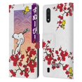 thumbnail image 1 of Head Case Designs Officially Licensed Peanuts Oriental Snoopy Cherry Blossoms 2 Leather Book Wallet Case Cover Compatible with Samsung Galaxy A01 (2020), 1 of 6
