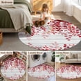 thumbnail image 5 of Red Eucalyptus Leaves Round Area Rug 3 FT, Small Kitchen Bathroom Mats, Summer Botanical Weeping Wooden Washable Indoor Outdoor Throw Runner Carpet Non-Shedding Doormat for Table Shower Sofa Entryway, 5 of 8