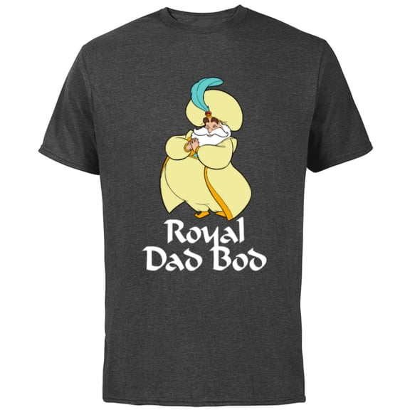 Disney Aladdin Sultan Royal Dad Bod - Short Sleeve Cotton T-Shirt for Adults - Customized-Charcoal