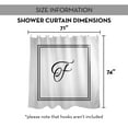 thumbnail image 7 of Creative Products Classic White Monogrammed Shower Curtain - F, 7 of 7