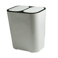 thumbnail image 1 of Bote De Basura De Cocina Con Separación Seca Y Húmeda, Capacidad De 12 Litros/3 Galones, Para Dormitorio, Borde Negro Macarena Clasificar el bote de basura, 1 of 8
