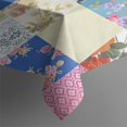 thumbnail image 3 of Patchwork Pioneer Flower Rectangle Tablecloth 60"x84",Waterproof Polyester Rectangle Table Cloth, Wipeable Spillproof Polyester Tablecloth for Dining, Camping, Indoor and Outdoor, 3 of 5