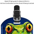 thumbnail image 4 of Square 2Pack PU Leather Frog Cruise Luggage Tag with Privacy Cover and Name ID Tag for Travel Handbags Backpacks Luggage Tags, 4 of 6