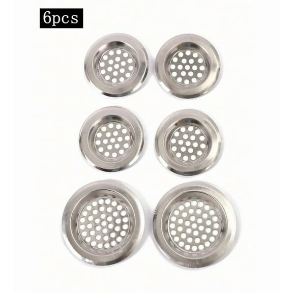 6Pcs Stainless Steel Drain Plug Set – Sink Stoppers For Kitchen & Bathroom Use