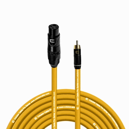Coluber Cable Unbalanced XLR Female Cable to RCA Male - Pro 3-Pin Connector