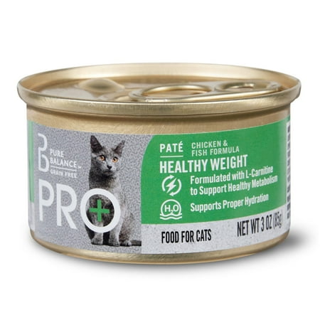 Pure Balance Pro+ Chicken & Fish Pate Wet Cat Food, GF, 3 oz Can